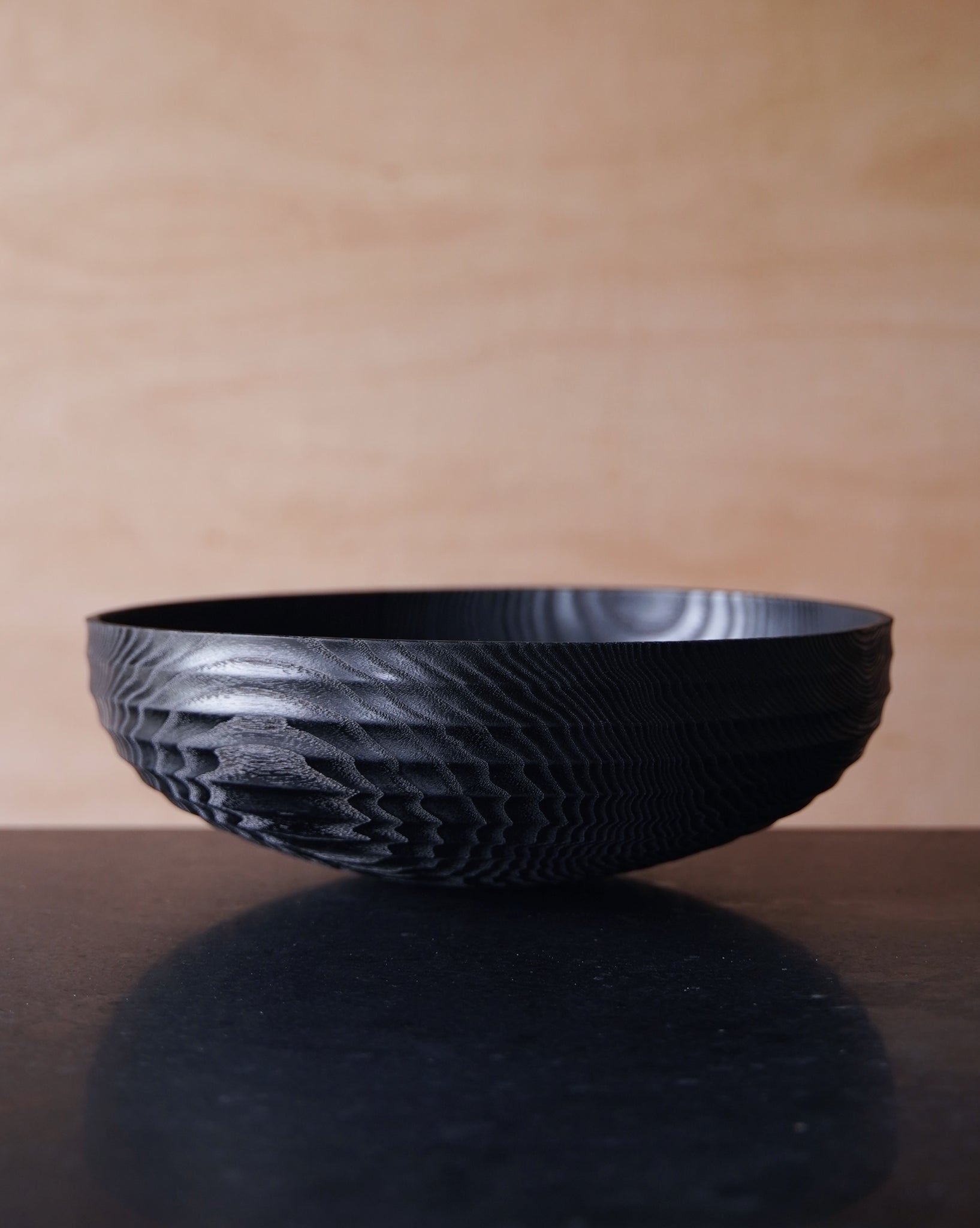 Coved Yakisugi Bowl - in Ash